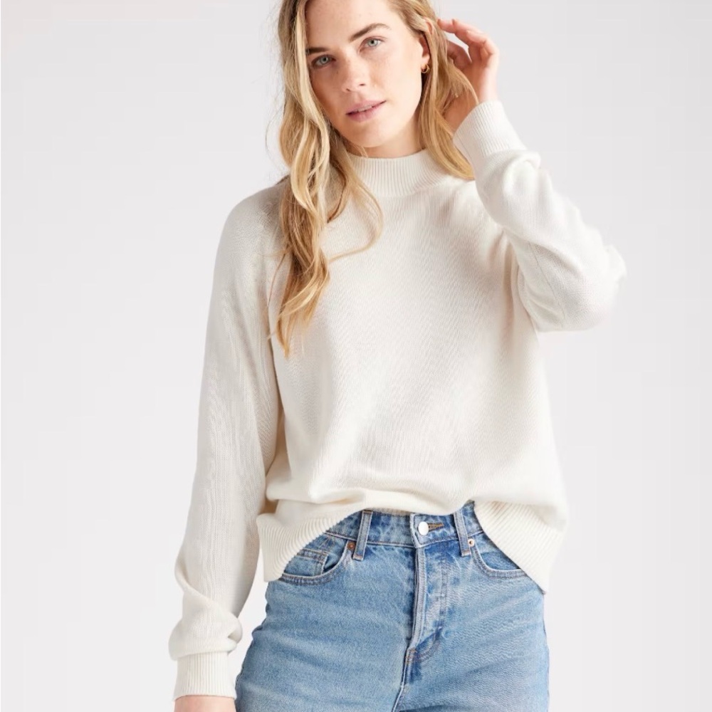 New with tags Quince 100% organic mock neck sweater